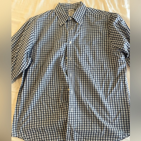 Brooks Brothers 1818 REGENT short sleeve button down check shirt men's XL /eaa443945